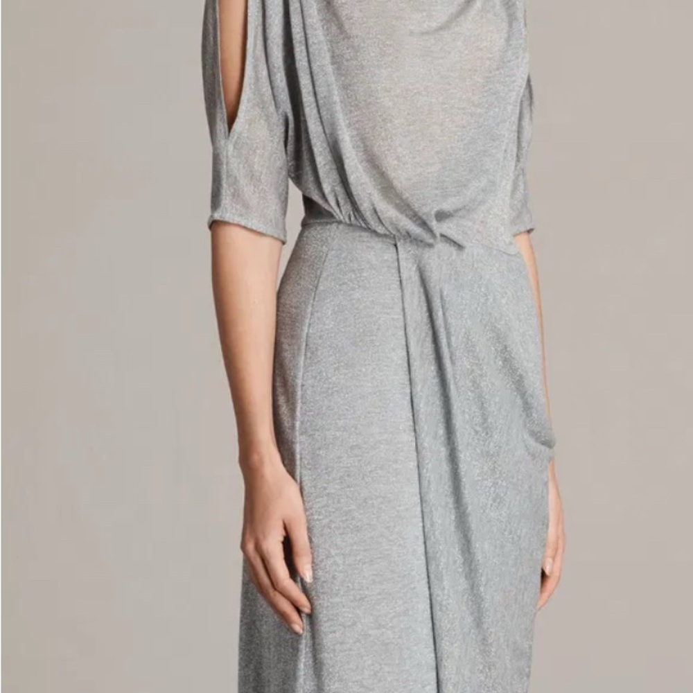 All Saints Elegant Gray Women's Dress
